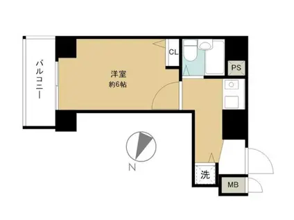 ステージファースト目白(1K/4階)の間取り写真