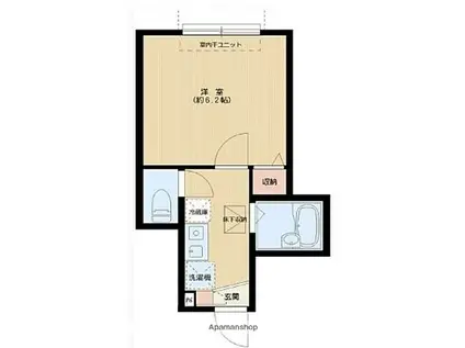 VOLAN(1K/1階)の間取り写真