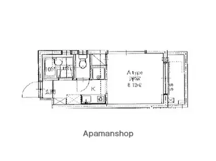 アヴェール赤羽(ワンルーム/1階)の間取り写真