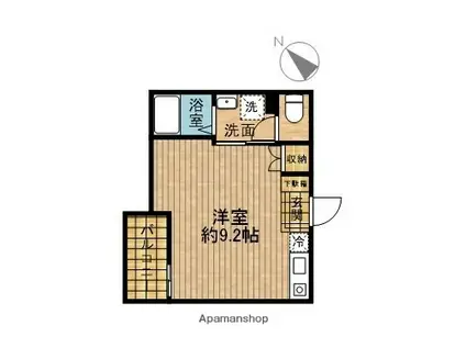 INDIGO LOTUS(ワンルーム/2階)の間取り写真