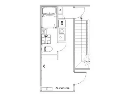 マハロテラス南花畑(ワンルーム/1階)の間取り写真