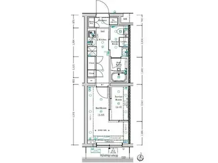 LUMEED赤羽ノース(1K/2階)の間取り写真