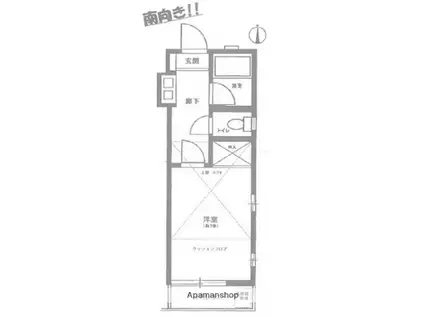 メゾンドノア(1K/2階)の間取り写真