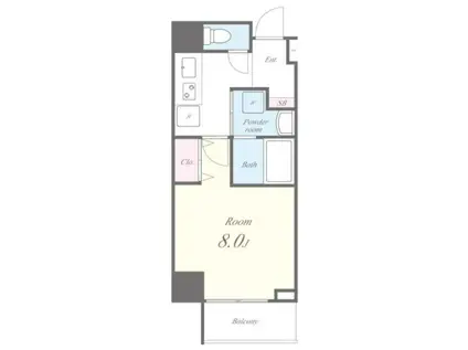 MEIN SCHLOSS 三河島(1K/3階)の間取り写真