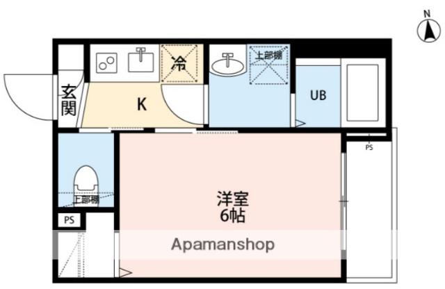 ROBOT HOME 六町Ⅲ(1K/2階)の間取り写真