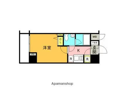 メイクスデザイン王子(1K/3階)の間取り写真