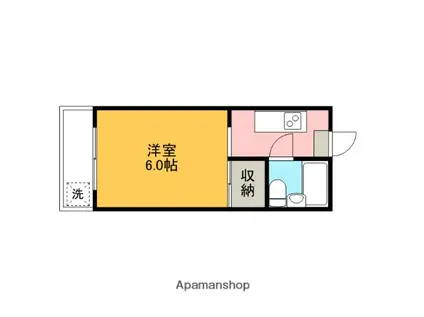 第14安藤マンション(1K/2階)の間取り写真