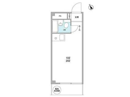 セントヒルガーデン(ワンルーム/1階)の間取り写真
