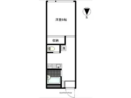 ウイング三軒茶屋(1K/1階)の間取り写真