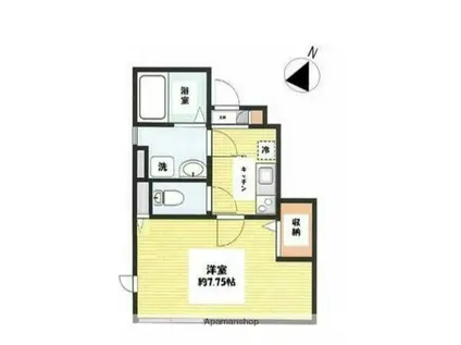 エスパス ラフィネ(1K/1階)の間取り写真