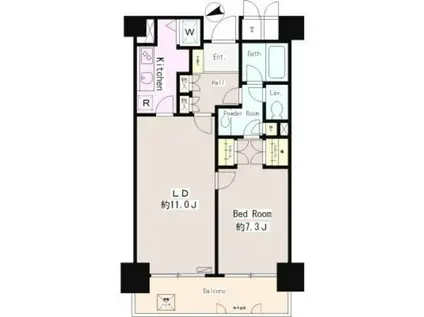 パーク・ノヴァ調布(1LDK/5階)の間取り写真