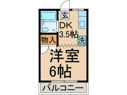 アルスT(1DK/1階)の間取り写真