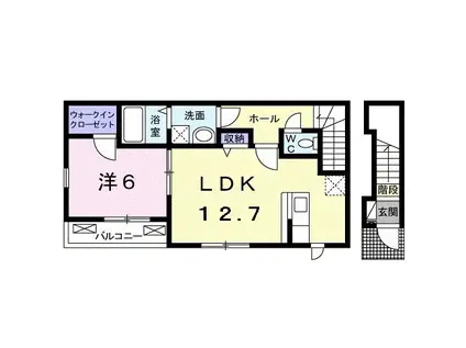 メゾンドグリシーヌⅢ(1LDK/2階)の間取り写真