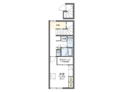 レオパレスシャンテC(1K/2階)の間取り写真