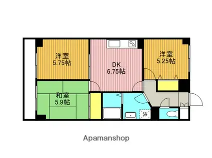ビアーレ小金井(3DK/3階)の間取り写真
