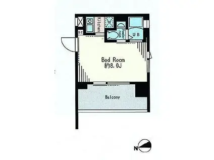 レジディア市谷薬王寺(1K/11階)の間取り写真