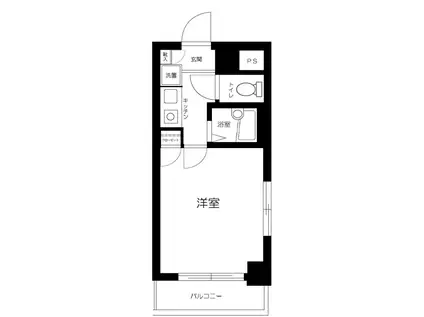 スカイコート早稲田第3(1K/4階)の間取り写真
