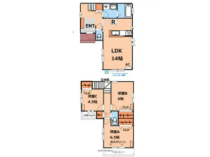 西武鉄道新宿線 井荻駅 徒歩13分 2階建 築4年(3LDK)の間取り写真