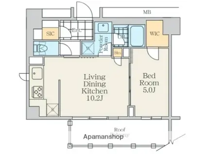 クレストコート中野富士見町(1LDK/8階)の間取り写真