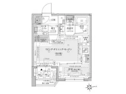 クレヴィア荻窪(1LDK/3階)の間取り写真