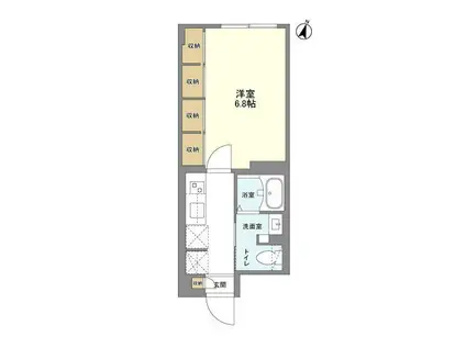 ウェルスクエア駒場東大前(1K/3階)の間取り写真