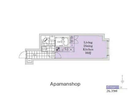 EXAM新中野Ⅱ(ワンルーム/4階)の間取り写真