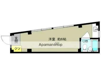中杉ビル(ワンルーム/3階)の間取り写真