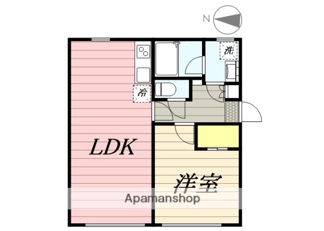アレス中野(1LDK/2階)の間取り写真