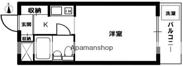 クレール高円寺(ワンルーム/1階)の間取り写真