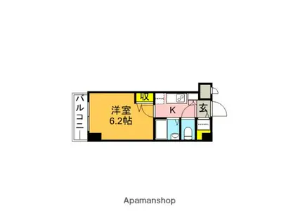 ヴェルト中野上鷺宮(1K/4階)の間取り写真