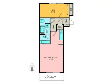ファミール明大前(1LDK/3階)の間取り写真