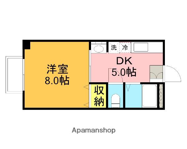 コーポジュネスⅢ(1DK/3階)の間取り写真
