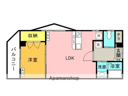 パレスジョージタウン(1LDK/3階)の間取り写真