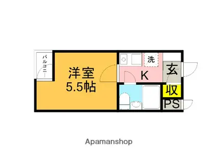 日興パレス西荻窪PART2(1K/2階)の間取り写真