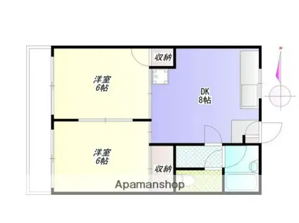 コア・パレス常葉(2DK/2階)の間取り写真