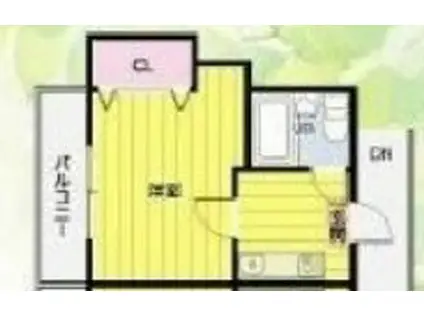 グレイスコート(1K/2階)の間取り写真