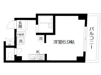 ラコルタ(1K/4階)の間取り写真