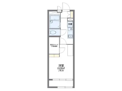 レオパレスLOREA(1K/1階)の間取り写真