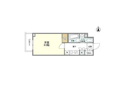 コンフォリア桜上水(1K/2階)の間取り写真