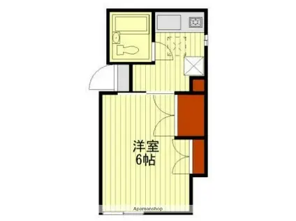 クルトゥールハイム(1K/1階)の間取り写真