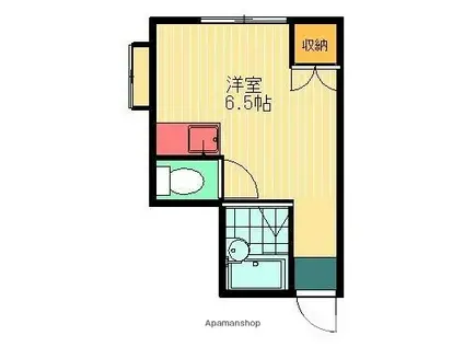 フナモトコーポ(ワンルーム/1階)の間取り写真