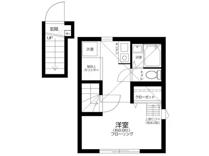 ウィンズ・パレ西落合(ワンルーム/2階)の間取り写真