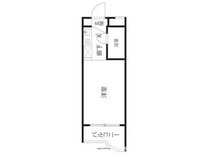 EXE吉祥寺(ワンルーム/2階)の間取り写真