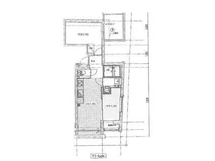 ミリアレジデンス早稲田山吹町(2DK/5階)の間取り写真