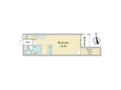 プライマル下北沢代田(ワンルーム/3階)の間取り写真