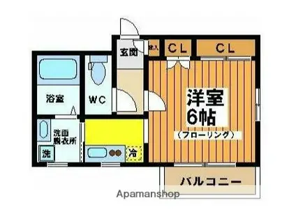 イーストハイム高井戸(1K/3階)の間取り写真