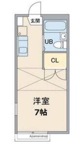 KSHKアパートメント(ワンルーム/1階)の間取り写真