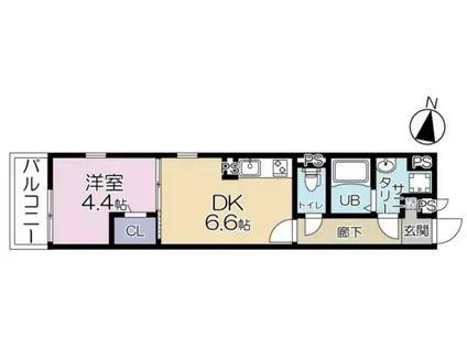SOLASIA RESIDENCE 西東京(1DK/1階)の間取り写真