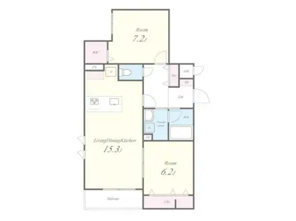 STADT NERIMA-KASUGACHO(2LDK/2階)の間取り写真