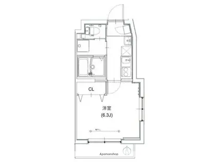 レジデンス関町北A棟(1K/3階)の間取り写真